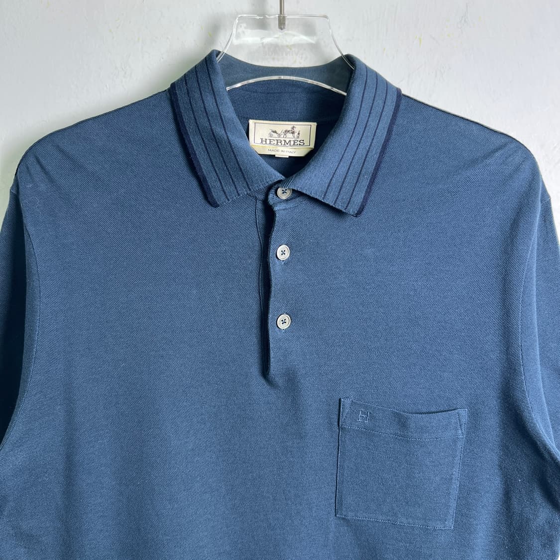 Hermes 에르메스 네이비 반팔 폴로 셔츠 M 상품이미지5