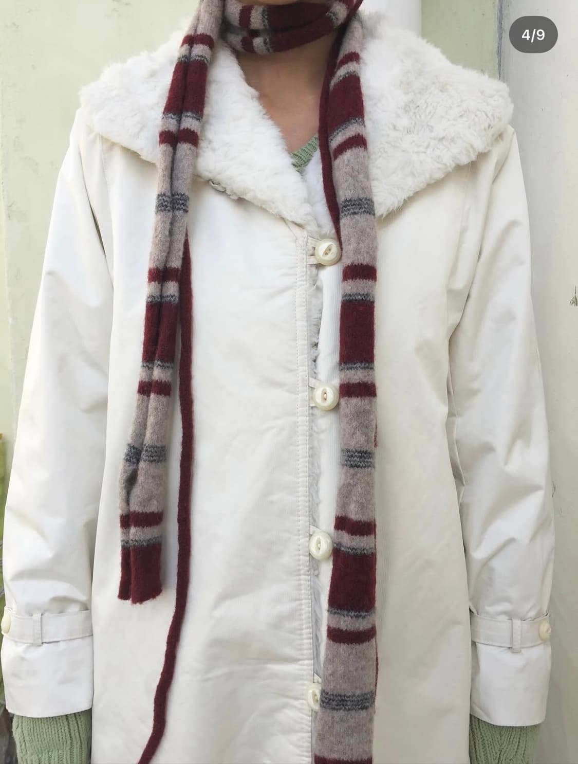 화이트 퍼 코트 상품이미지1