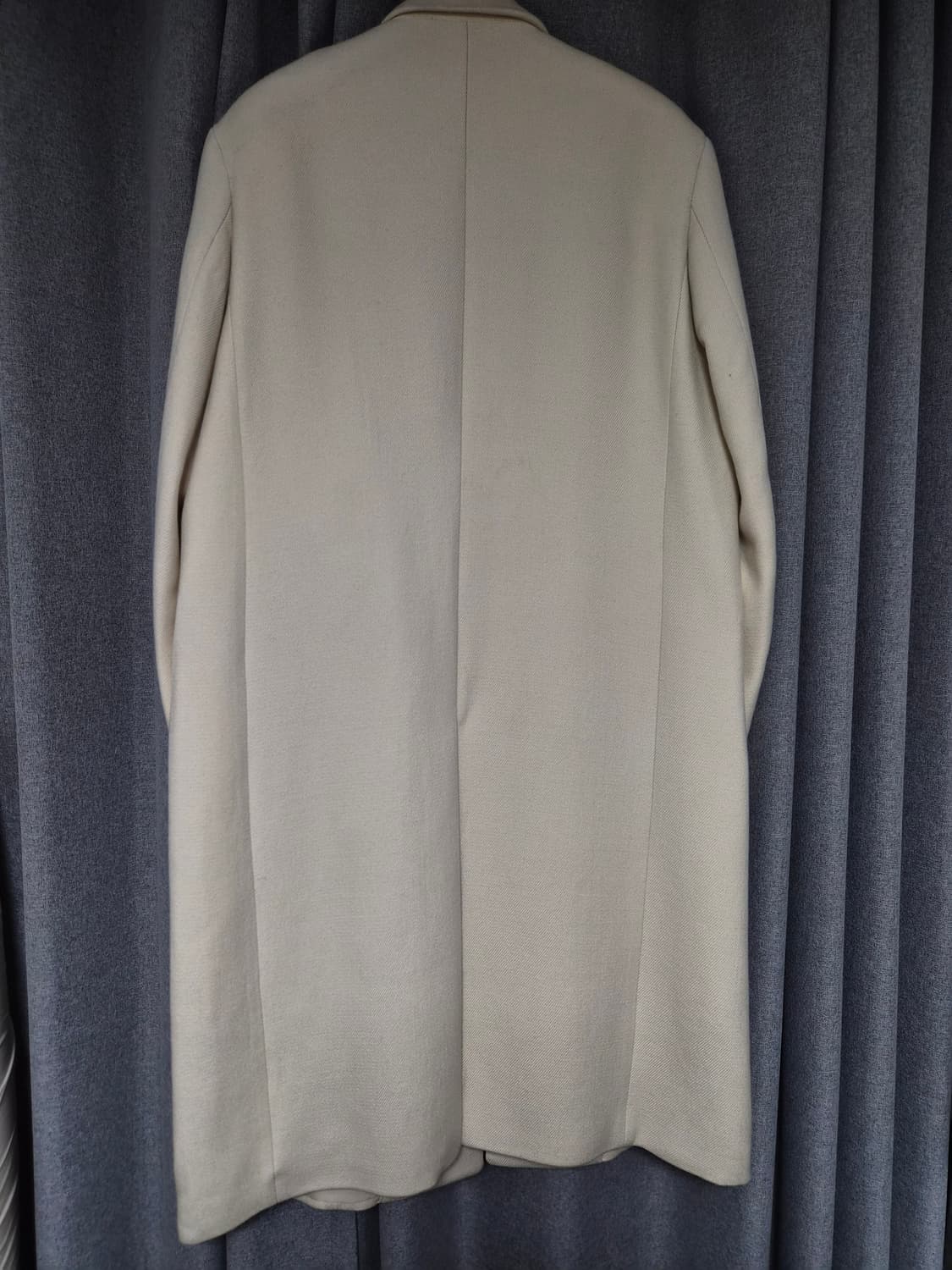 송지오옴므 울 아이보리 롱 코트 팝니다 우영미 타임옴므 솔리드옴므 상품이미지5