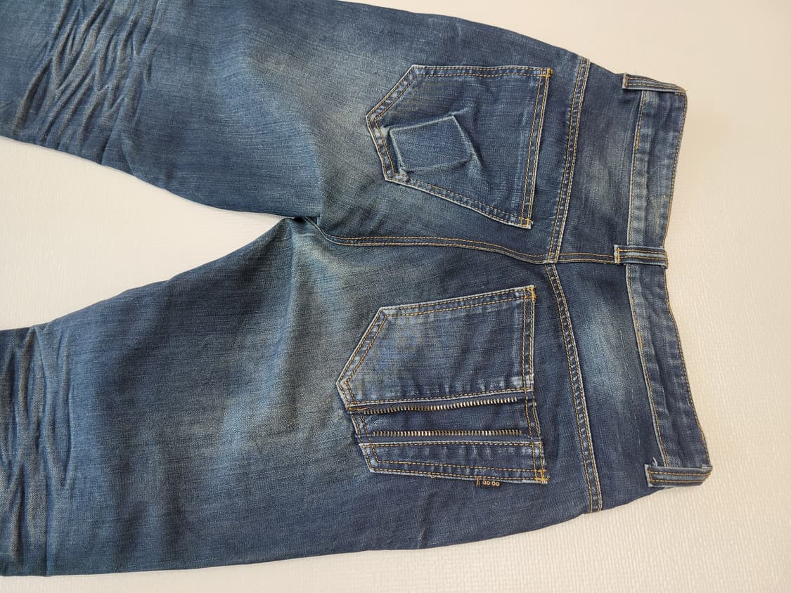 남자 메탈지퍼 엠보 청바지 31 다크네이비 상품이미지10