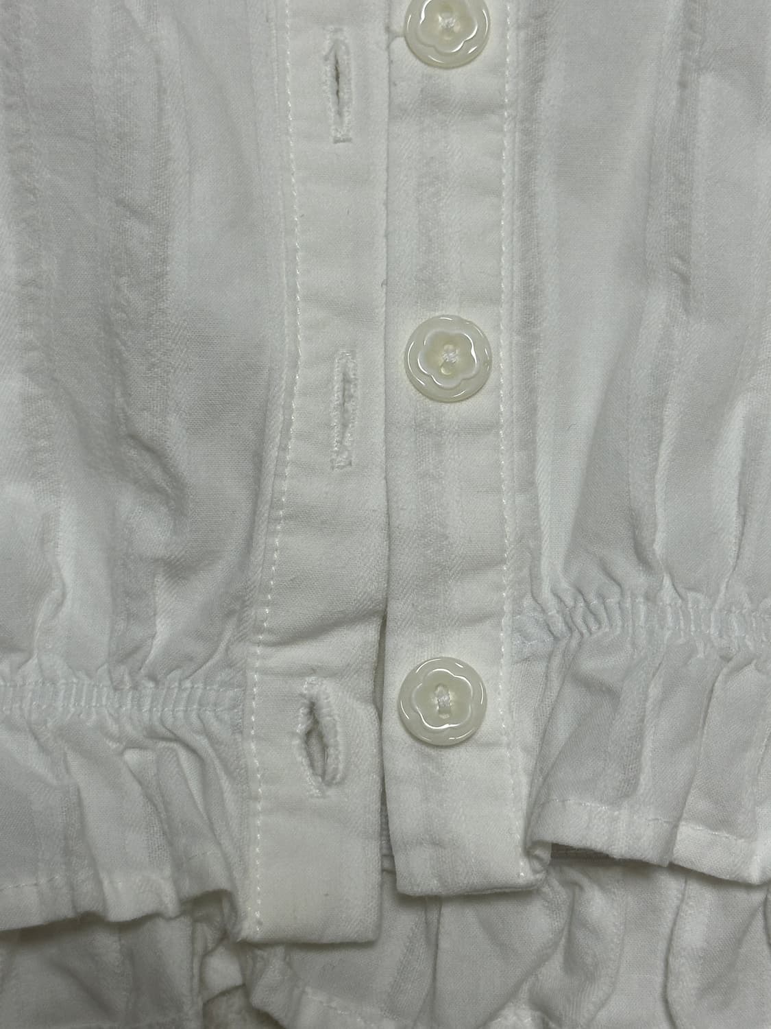 스컬프터 Ruffle Eyelet Crop Blouse White 상품이미지10
