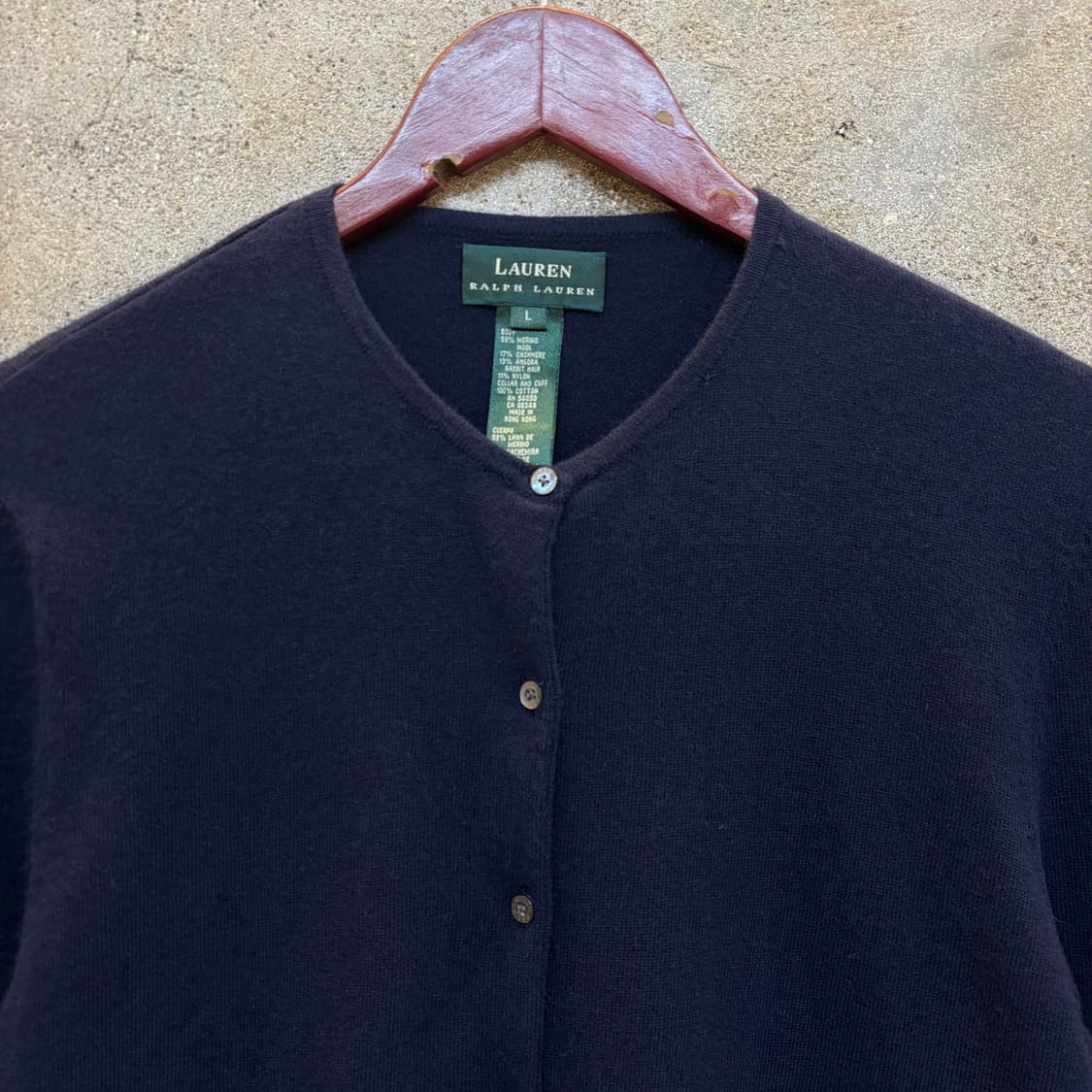 새상품급 90s USA 빈티지 랄프로렌 메리노울 케시미어 니트 가디건 상품이미지3