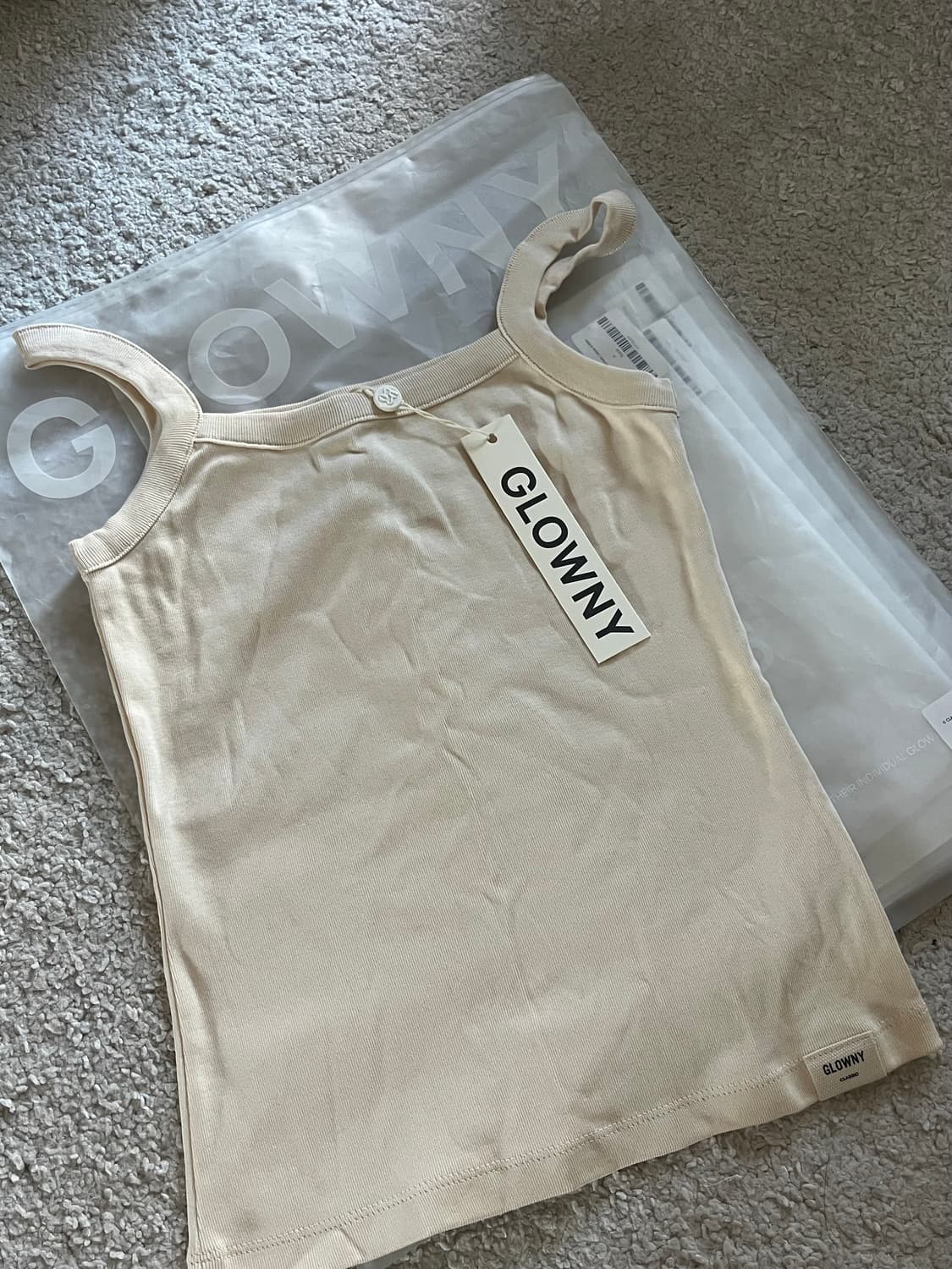 글로니 클래식 나시 탱크탑 캐미솔 버터 옐로우 상품이미지1