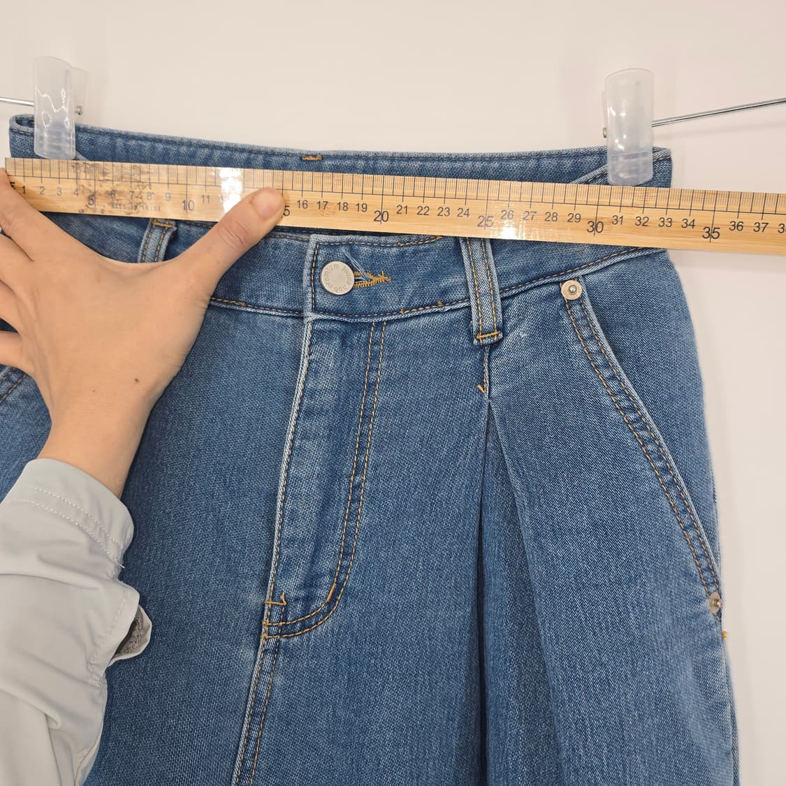 nob 플리츠 와이드 데님 팬츠 26 상품이미지4