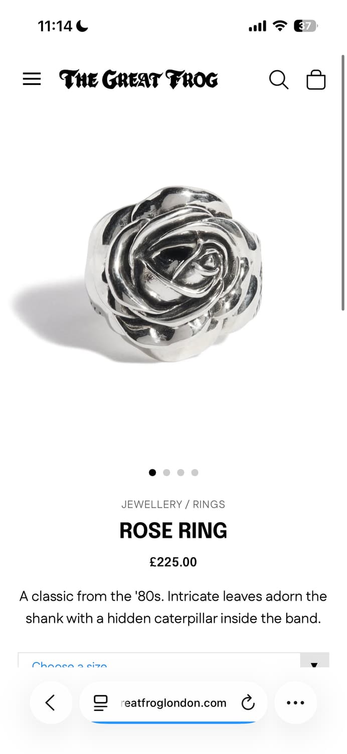 Th Great Frog Rose Ring 925 상품이미지1