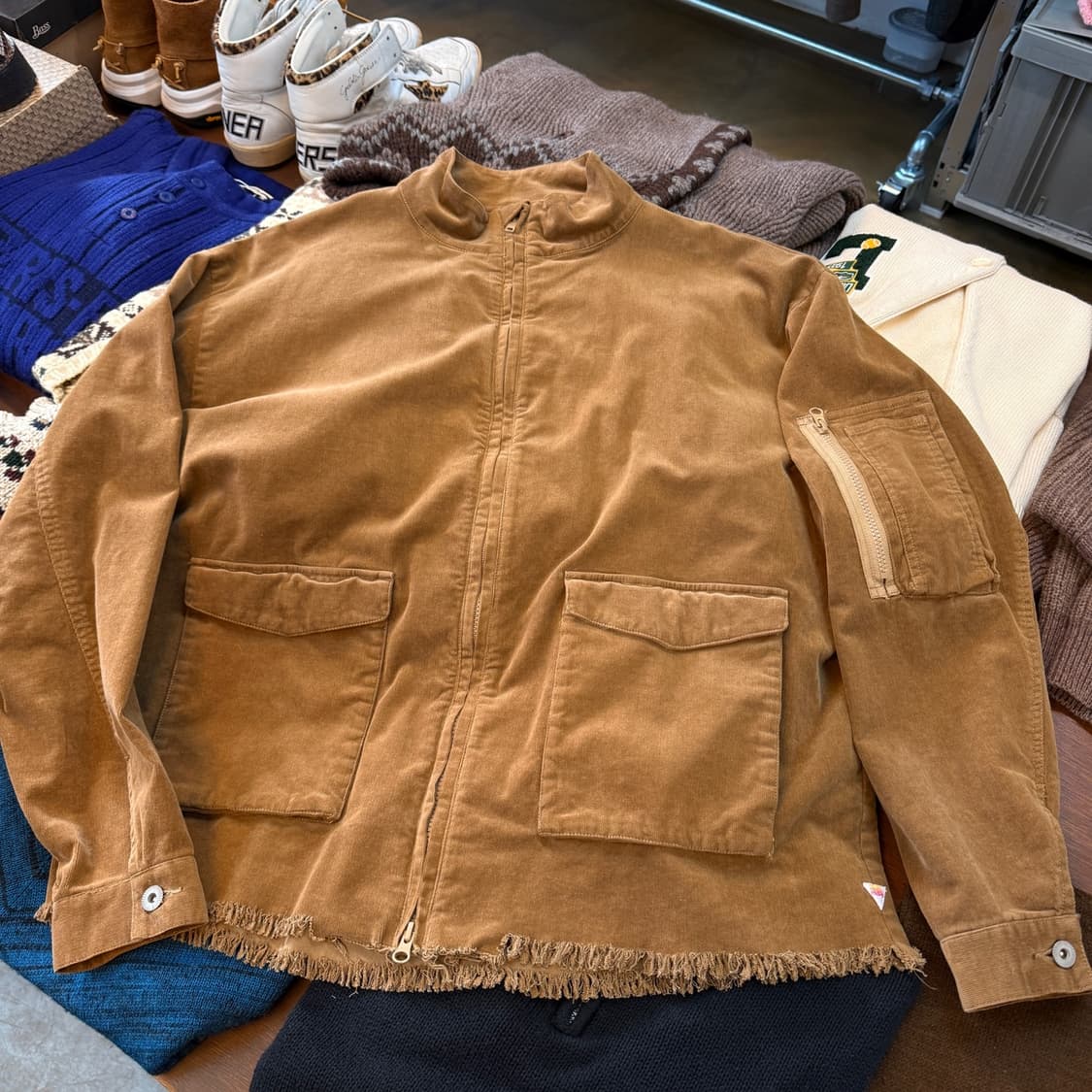 MELPLE 캘리포니아 리그 코듀로이 봄버 A2 포켓 디테일 자켓 상품이미지1