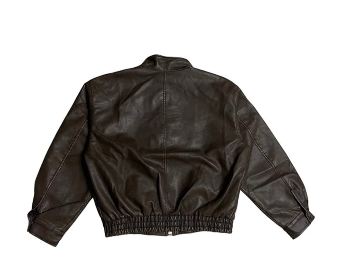 브라운 레더 자켓 상품이미지6