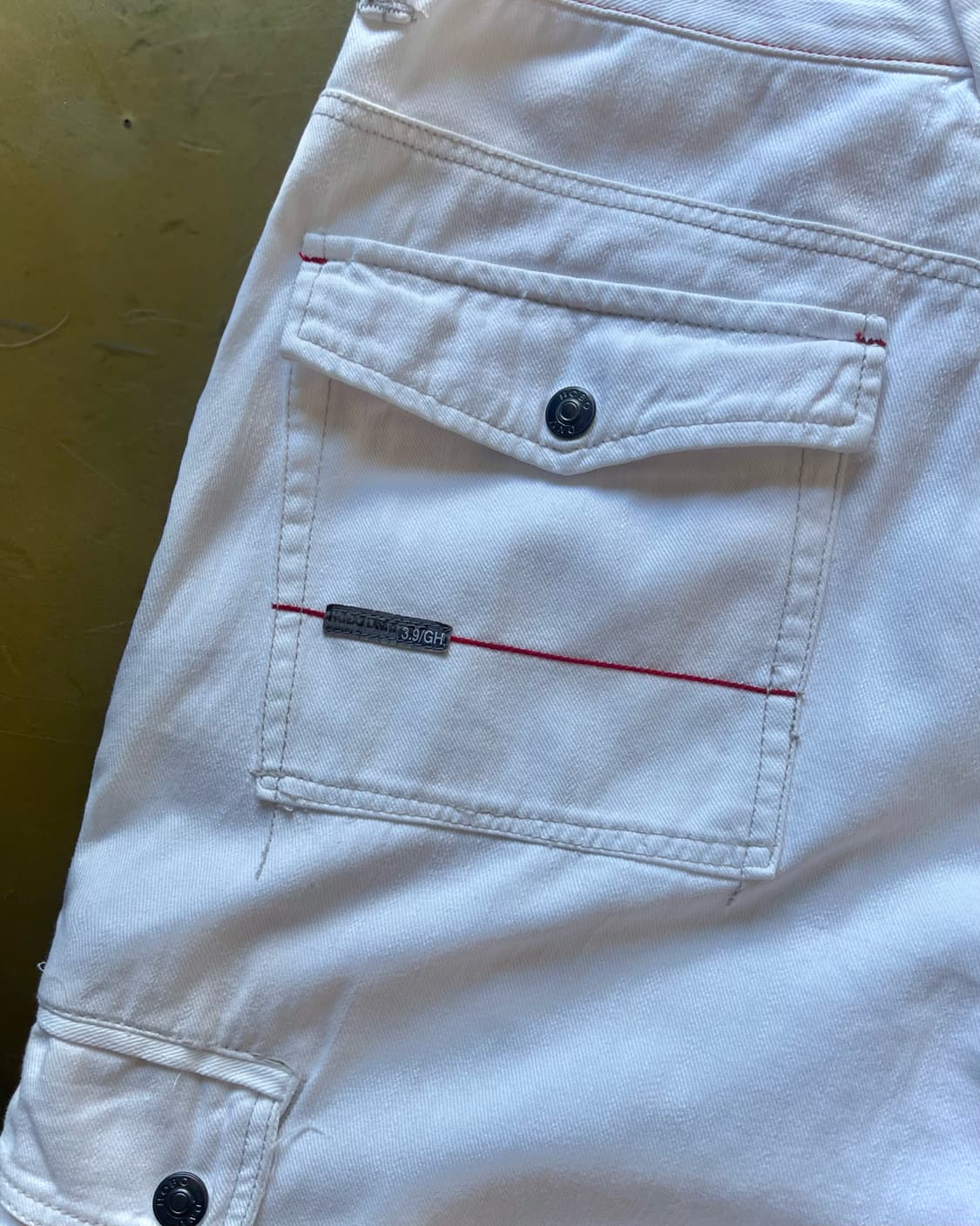 90-00s HOBO DNM White Wide Cargo Pants 상품이미지10