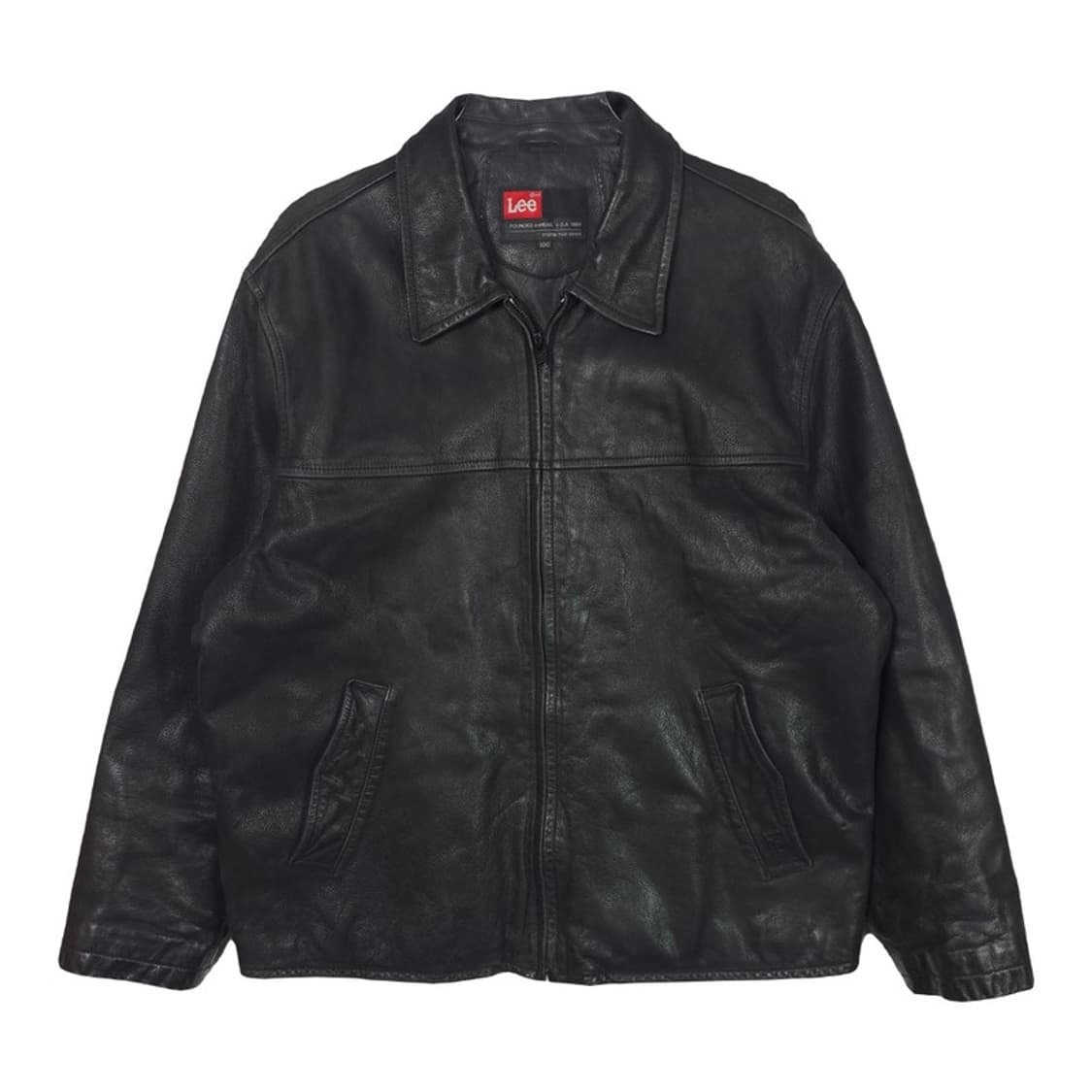 Lee 오리지널 블랙 레더 재킷 L 상품이미지1