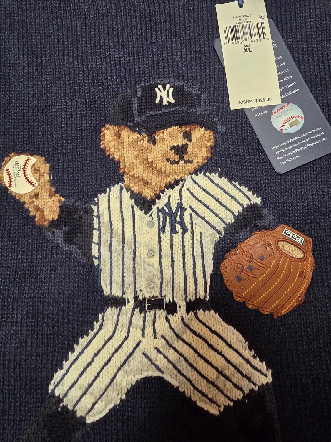 폴로 랄프로렌 양키스 베어 니트 상품이미지3