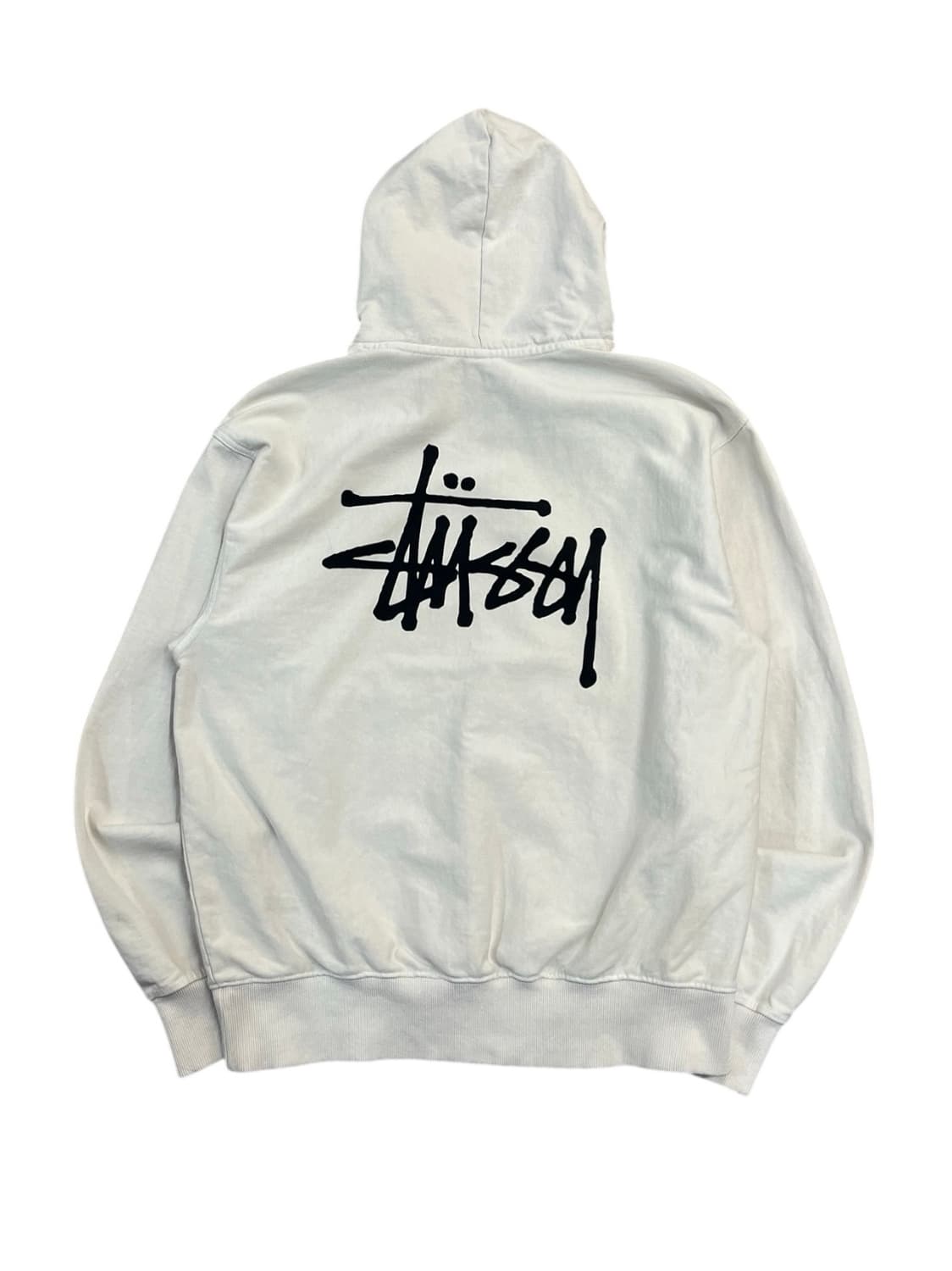 스투시 베이직 로고 후드티 화이트 L #csz2168 상품이미지4