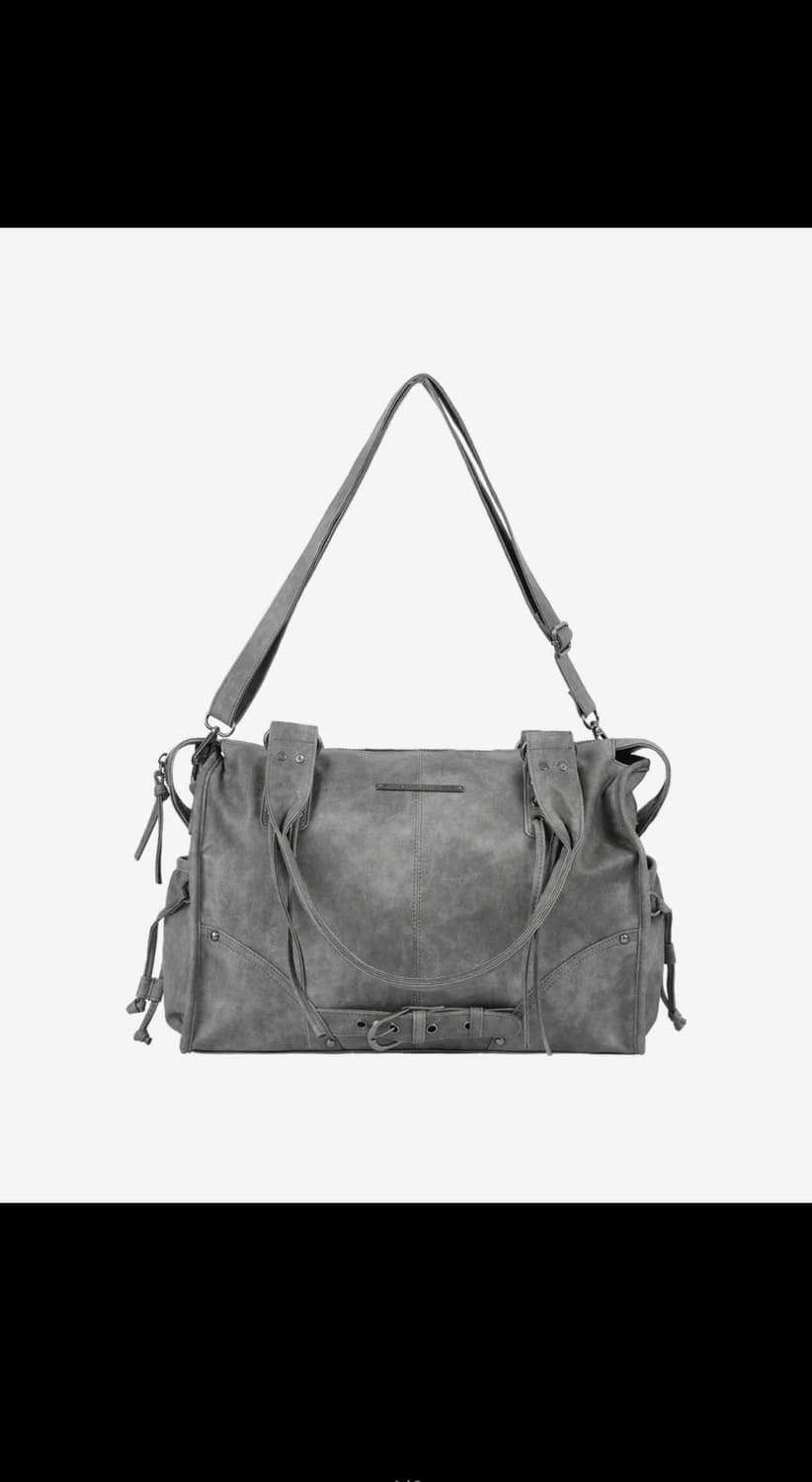 팬시클럽 벨티드 워싱 레더백 가방 상품이미지1