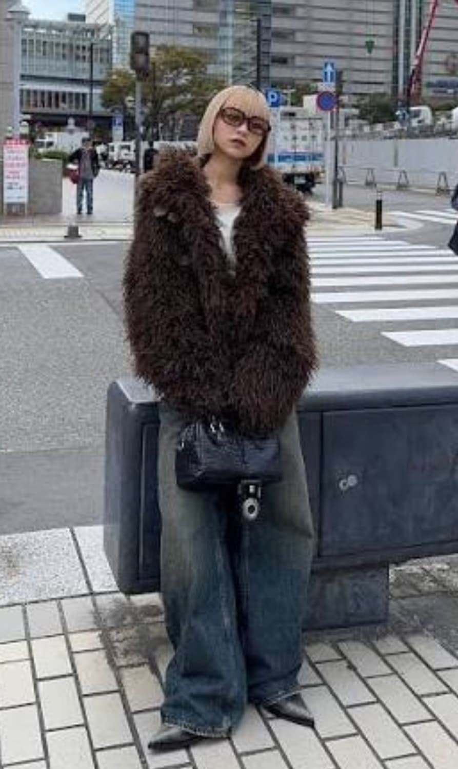 Laguagem 라구아젬 long faux fur belted 상품이미지3