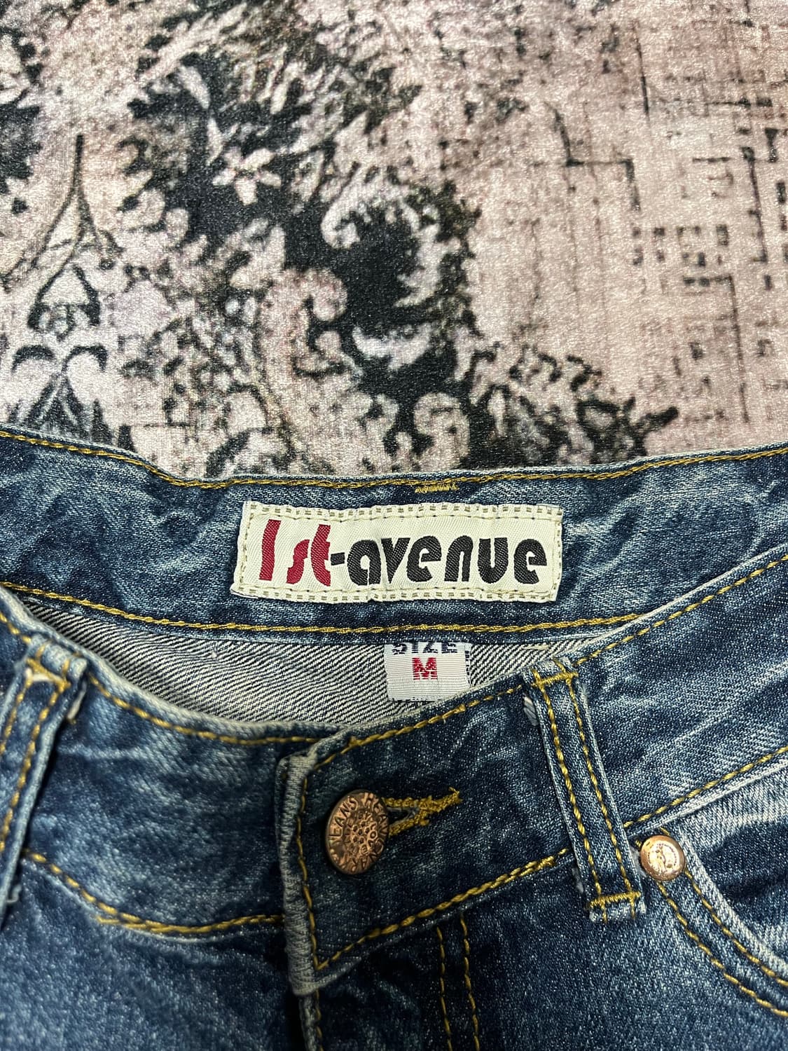 빈티지 워싱 데님 숏츠 M 상품이미지5