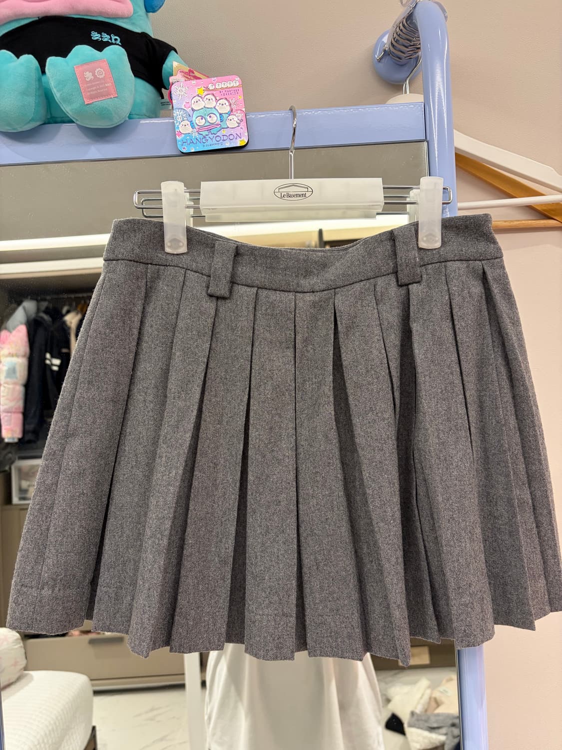 le basement 울 플리츠 스커트 상품이미지1