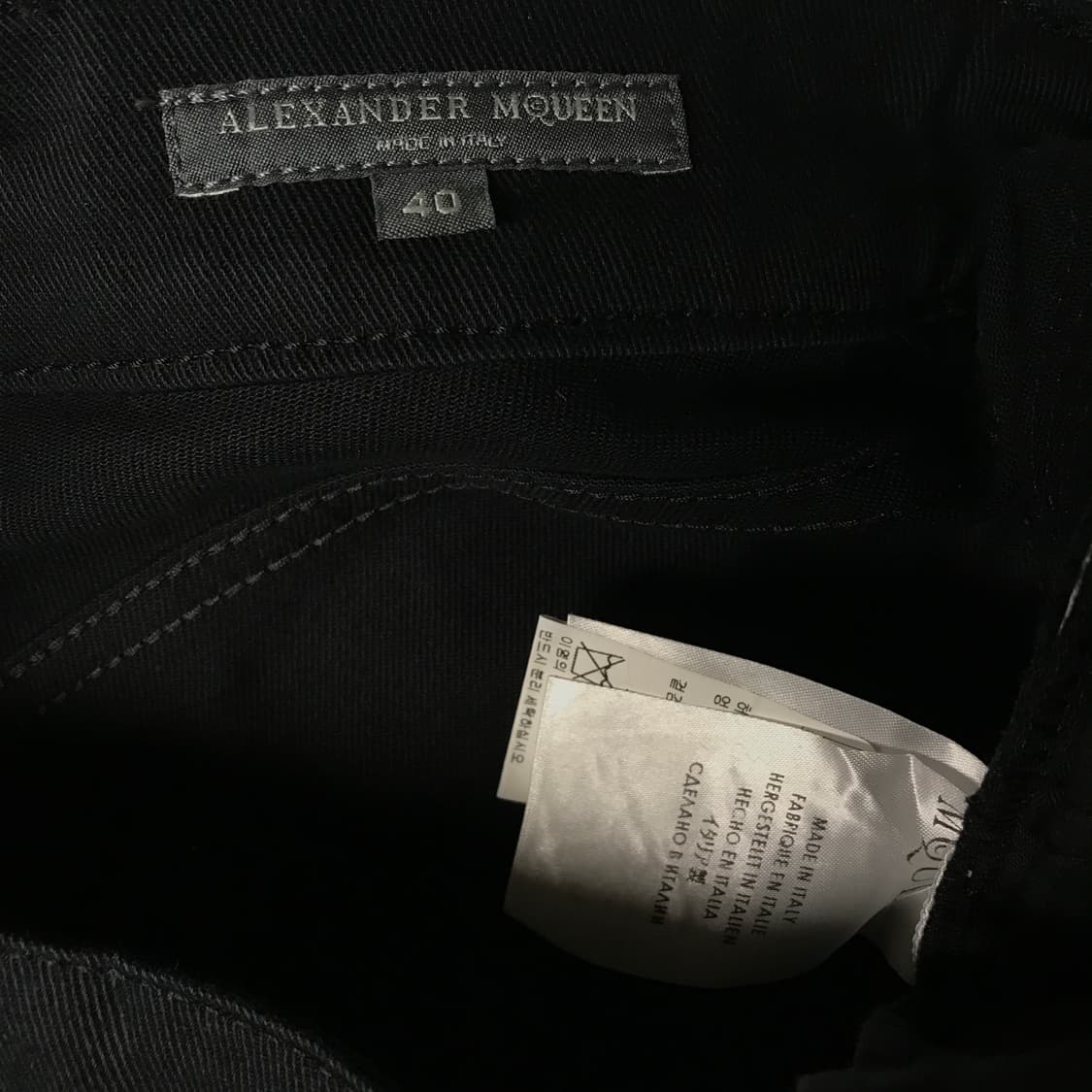 알렉산더 맥퀸 블랙 팬츠 40(W) 상품이미지6