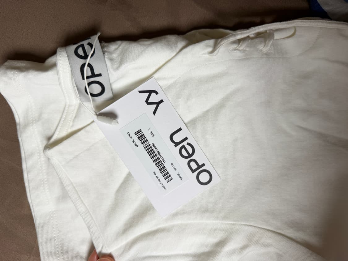 오픈와이와이 반팔 LACE-UP JERSEY TEE 화이트 상품이미지3