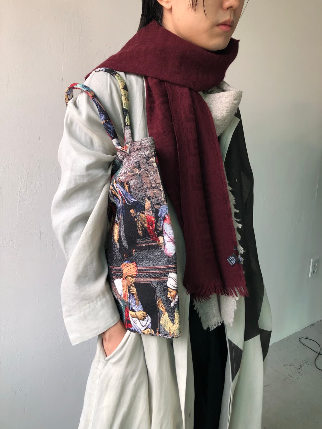 베르사체 라나 울 스카프 상품이미지1