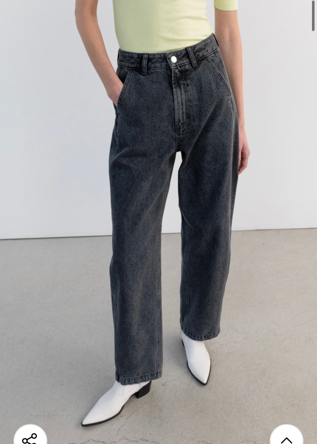 [XS] 인사일런스 우먼 커브드 데님 팬츠 상품이미지4