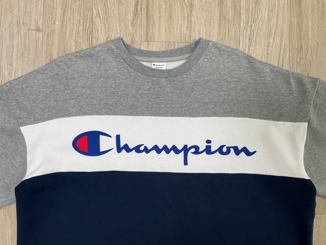 105) 80's 복각 챔피온 재팬 빅로고 절개 오버핏 맨투맨 상품이미지1