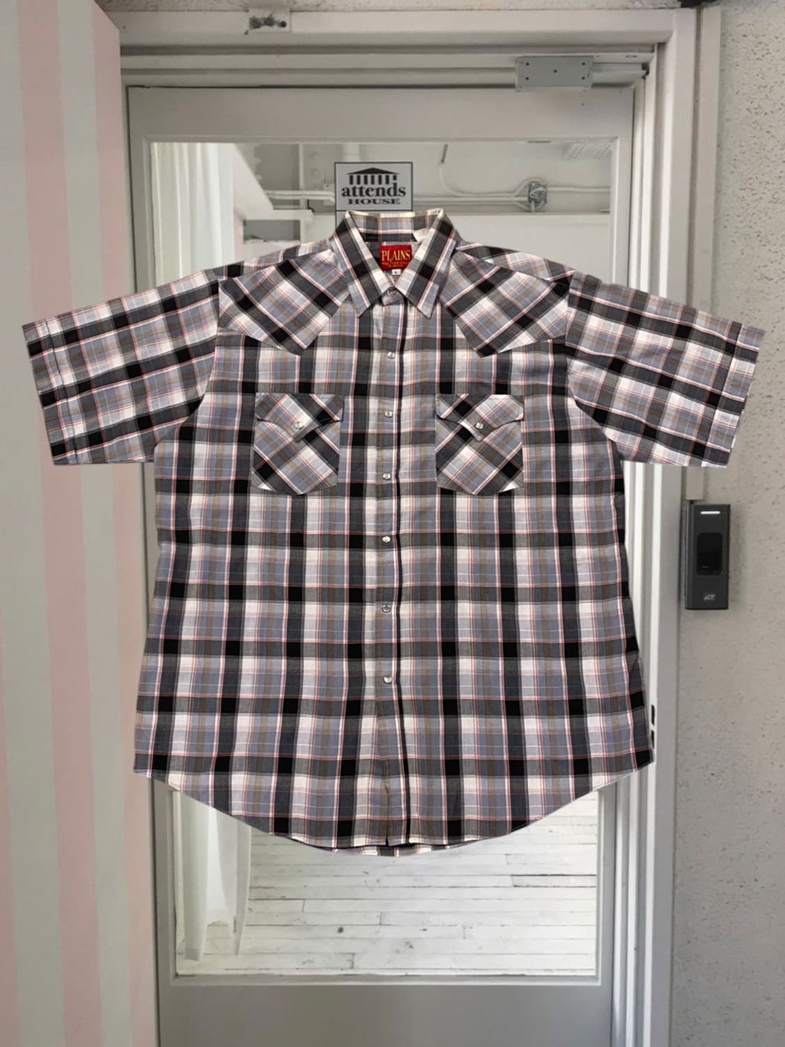 포켓 1/2 체크 셔츠 (Man XL) 상품이미지1