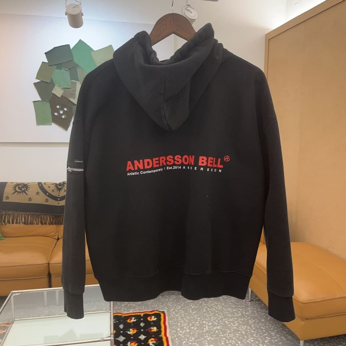앤더슨벨 캐주얼 오버핏 지퍼 디테일 기모 후드티 S C06730 상품이미지4