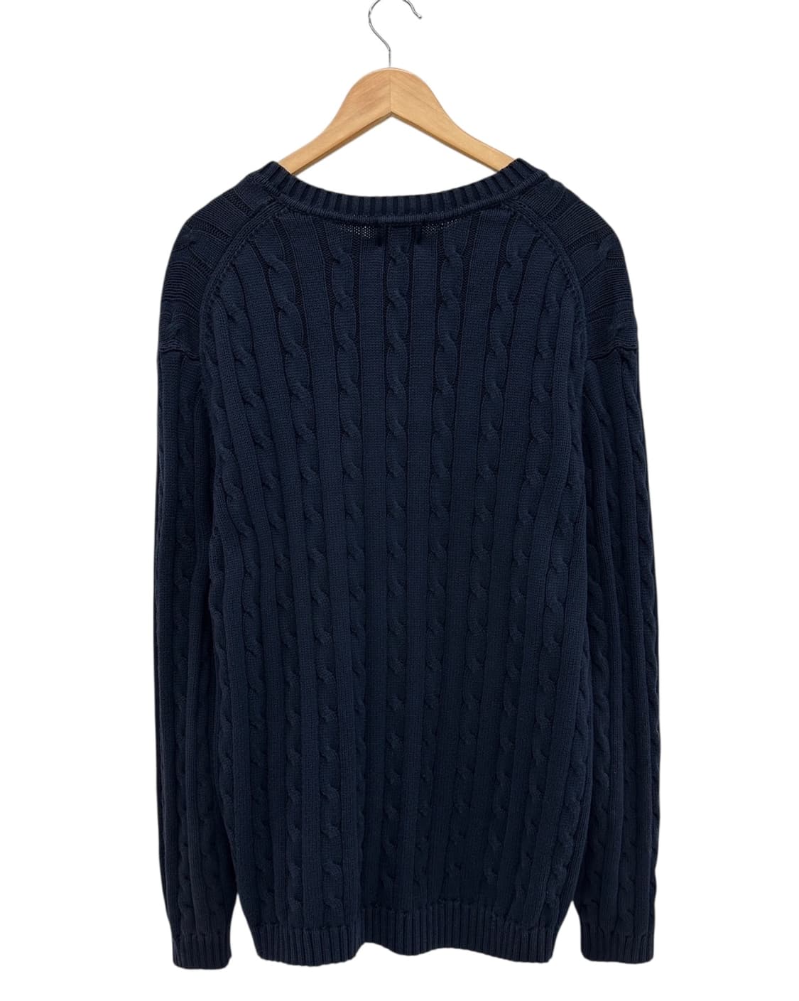 엘엘빈 케이블 꽈배기 니트 네이비 (XL~2XK) 상품이미지8