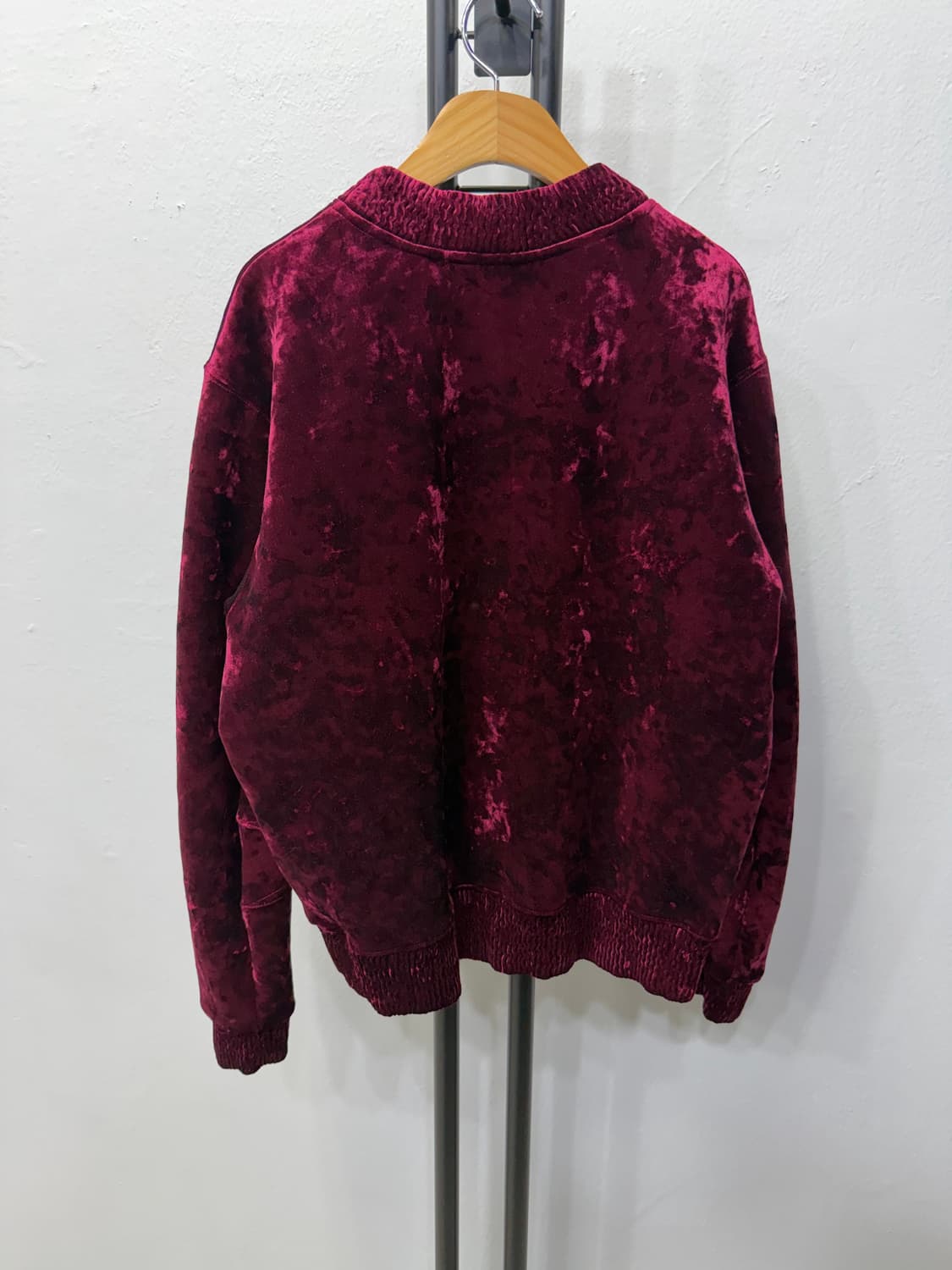 정품) 폼더스토어 한섬 벨벳 버건디 점퍼 S 상품이미지5