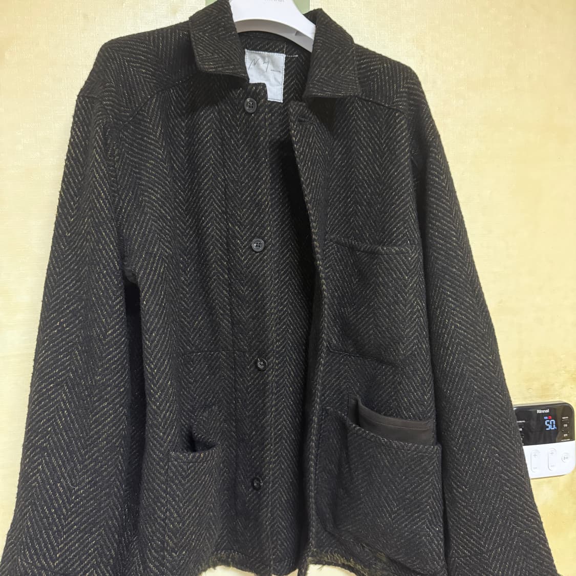 [3]안셀름 울 헤링본 커버올 브라운/블랙 상품이미지2