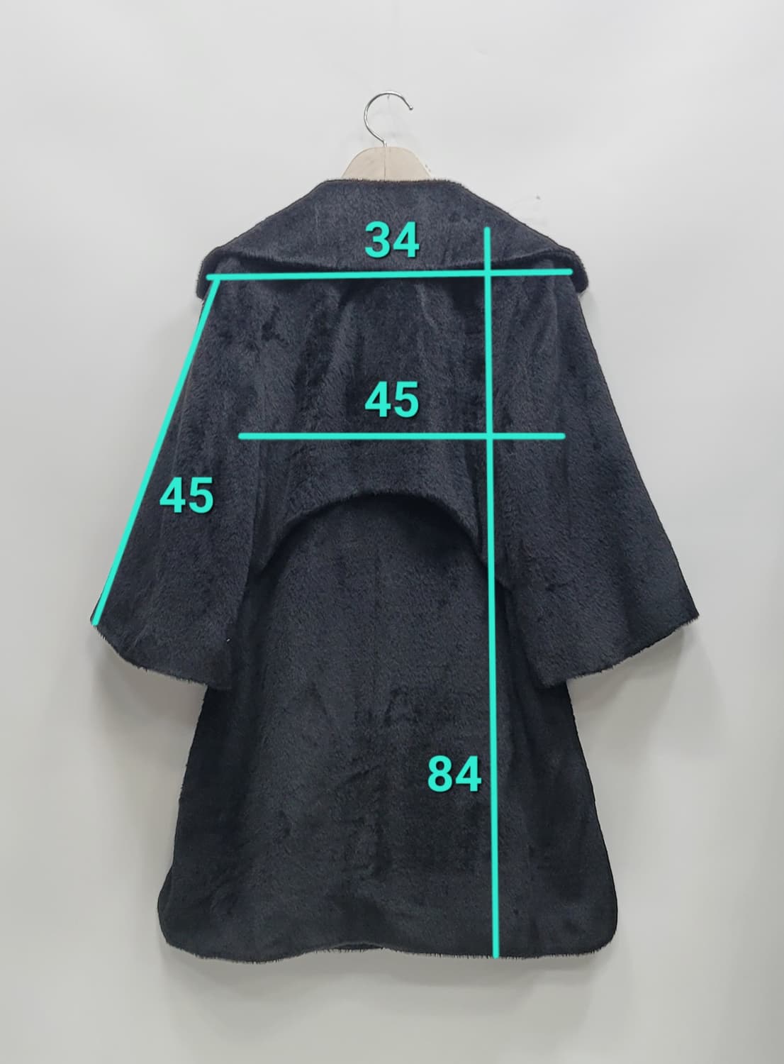 발렌시아 칠부소매 수리 알파카 코트 / 여 55 블랙
 상품이미지10