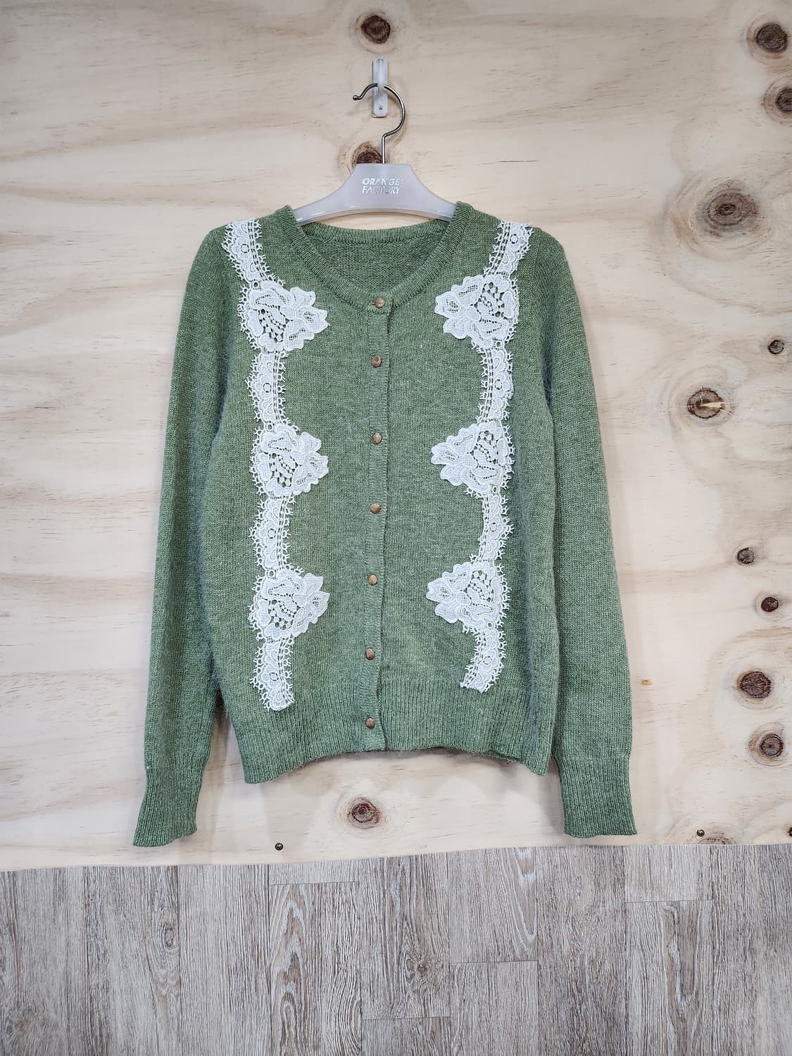 525) 빈티지 레이스 장식 가디건 상품이미지1