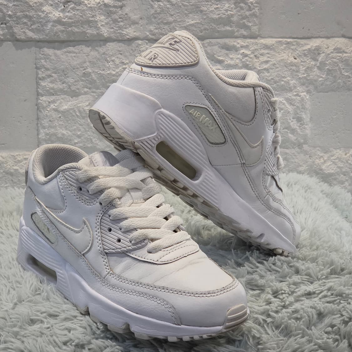 2a-26:나이키 에어맥스 90 화이트 (22.5cm)-상태굿 상품이미지4