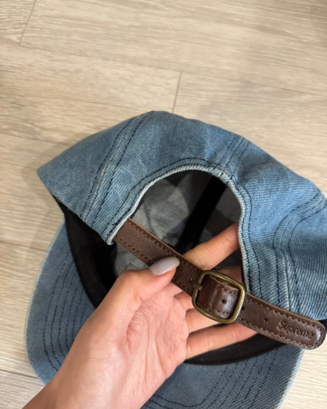 슈프림 워시드 치노 트윌 캡모자 데님 상품이미지2