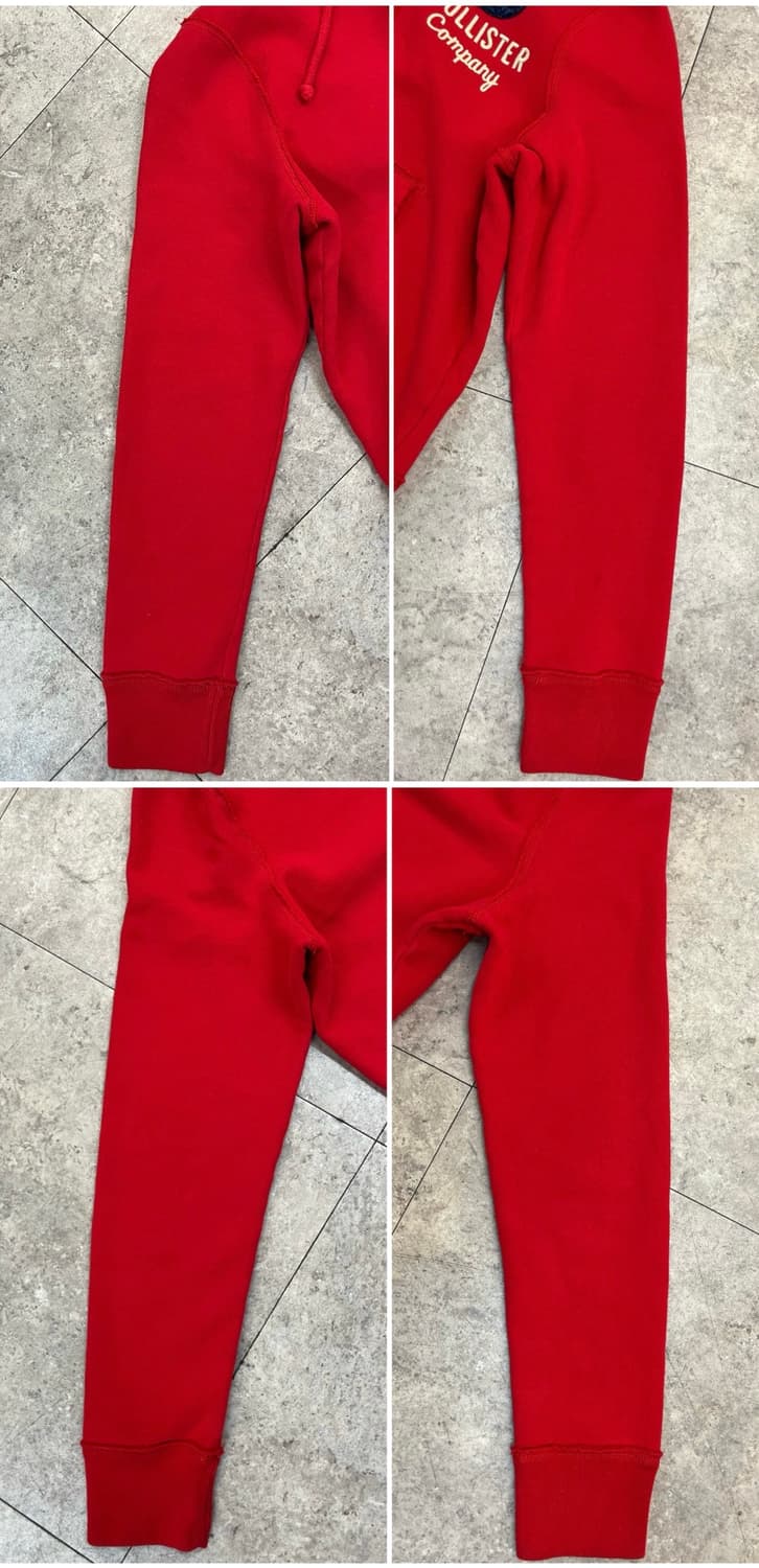 홀리스터 버튼 기모 후드티 레드 L #csz3024 상품이미지10