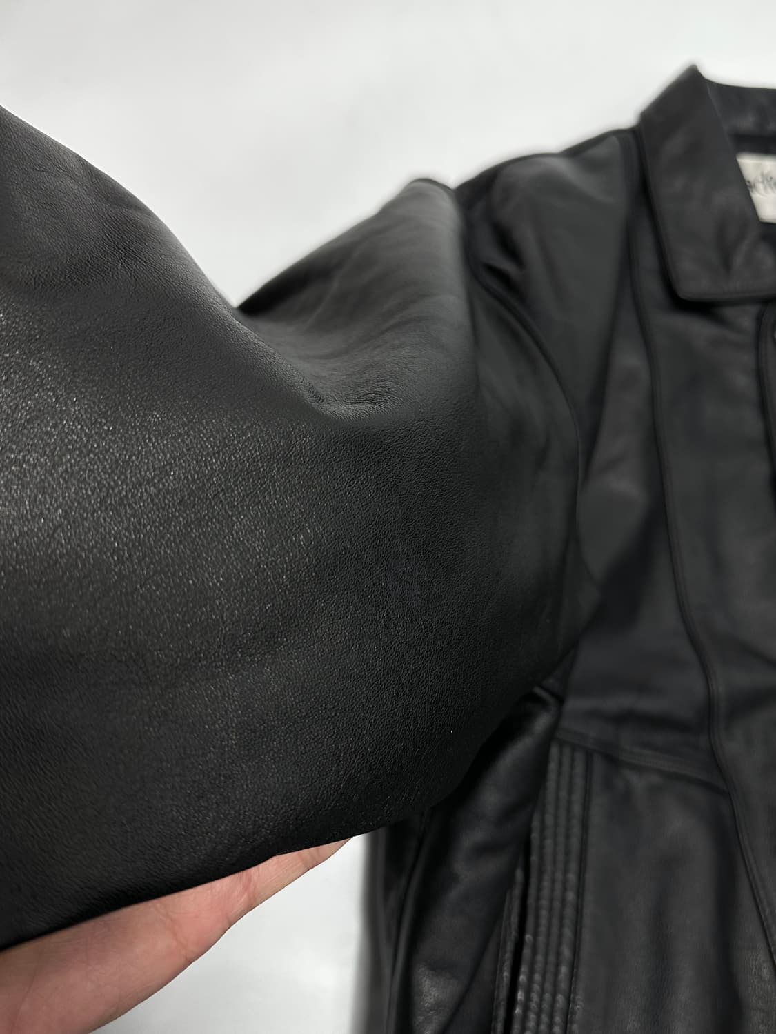 jackers 소가죽 레더 봄버 자켓 상품이미지5