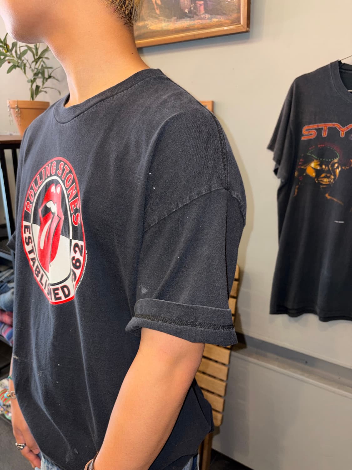 00‘s Rolling Stones tongue hard faded T 상품이미지5