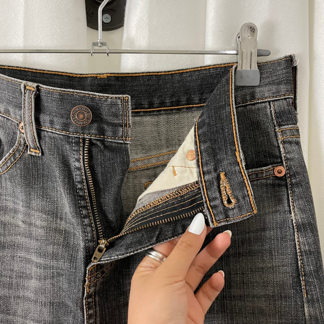 리바이스 흑청 미디 스커트 상품이미지6