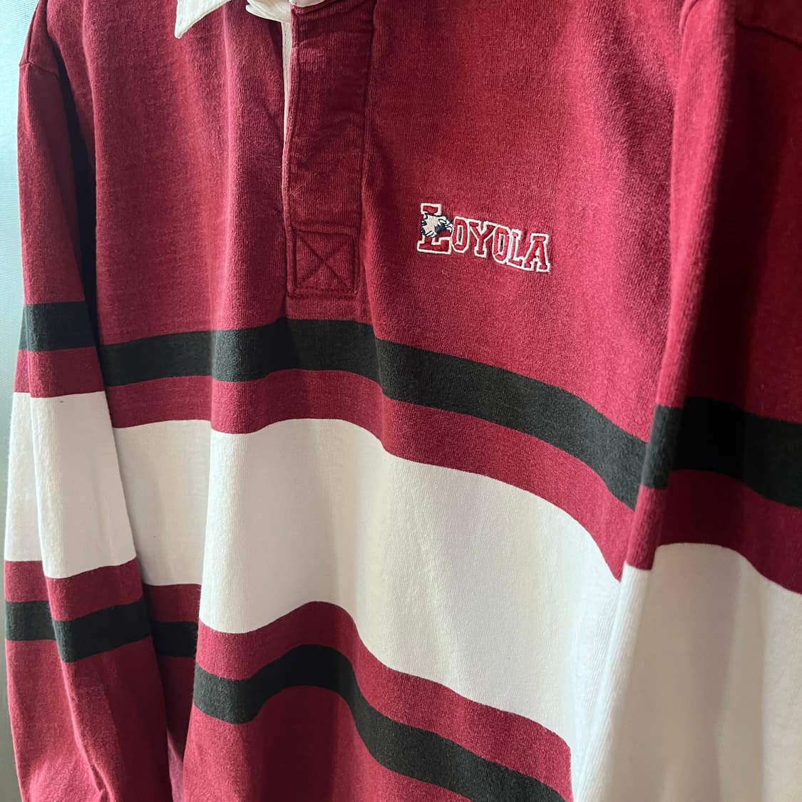 S) 90s 바바리안 Made in Canada 럭비 셔츠 레드  상품이미지6