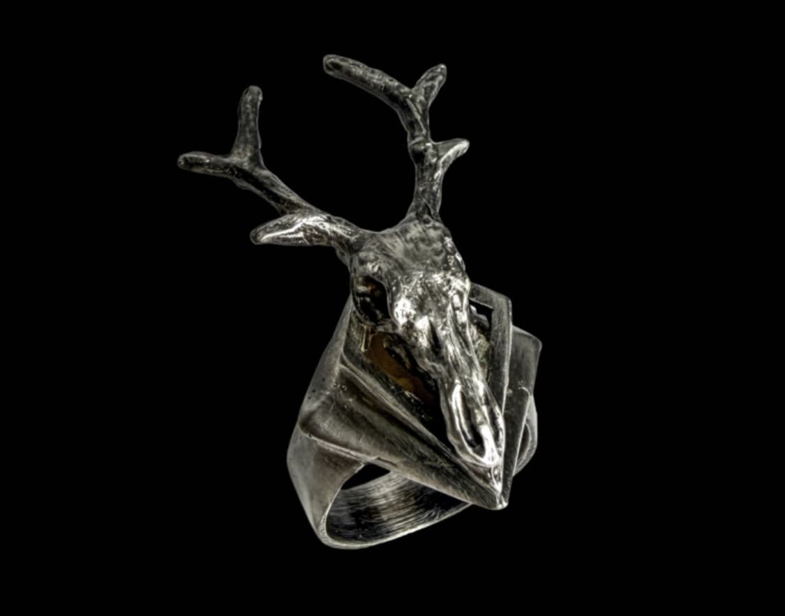 Emostanceclub deer skull ring 상품이미지3