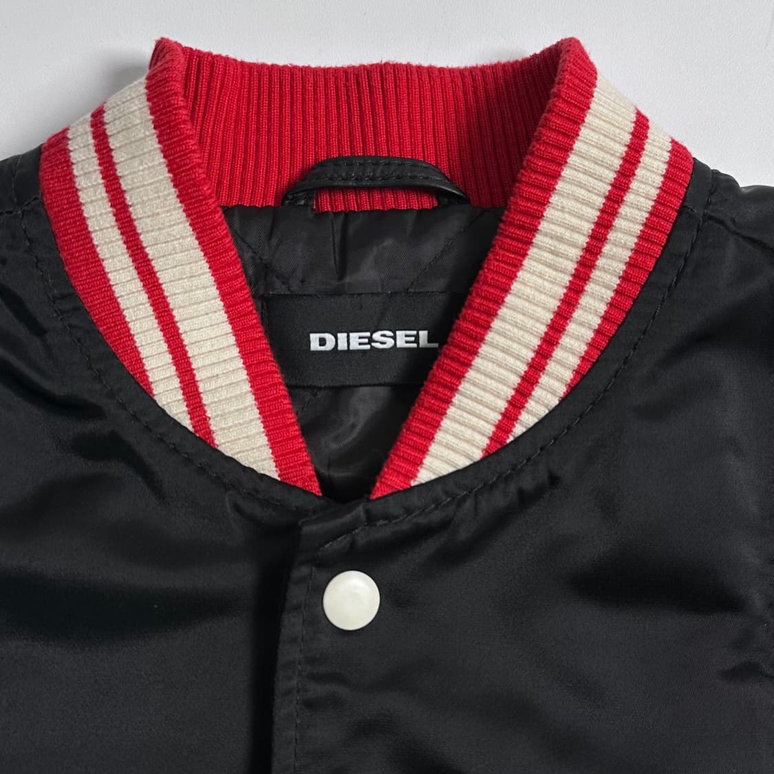 디젤 레더/나일론 바시티 자켓 상품이미지7