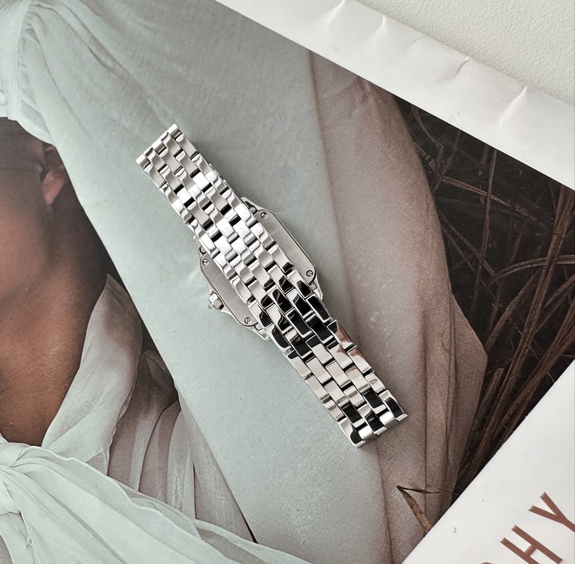 까르띠에 여자 산토스 드모아젤 스몰 다이아몬드 시계 풀박스 상품이미지8