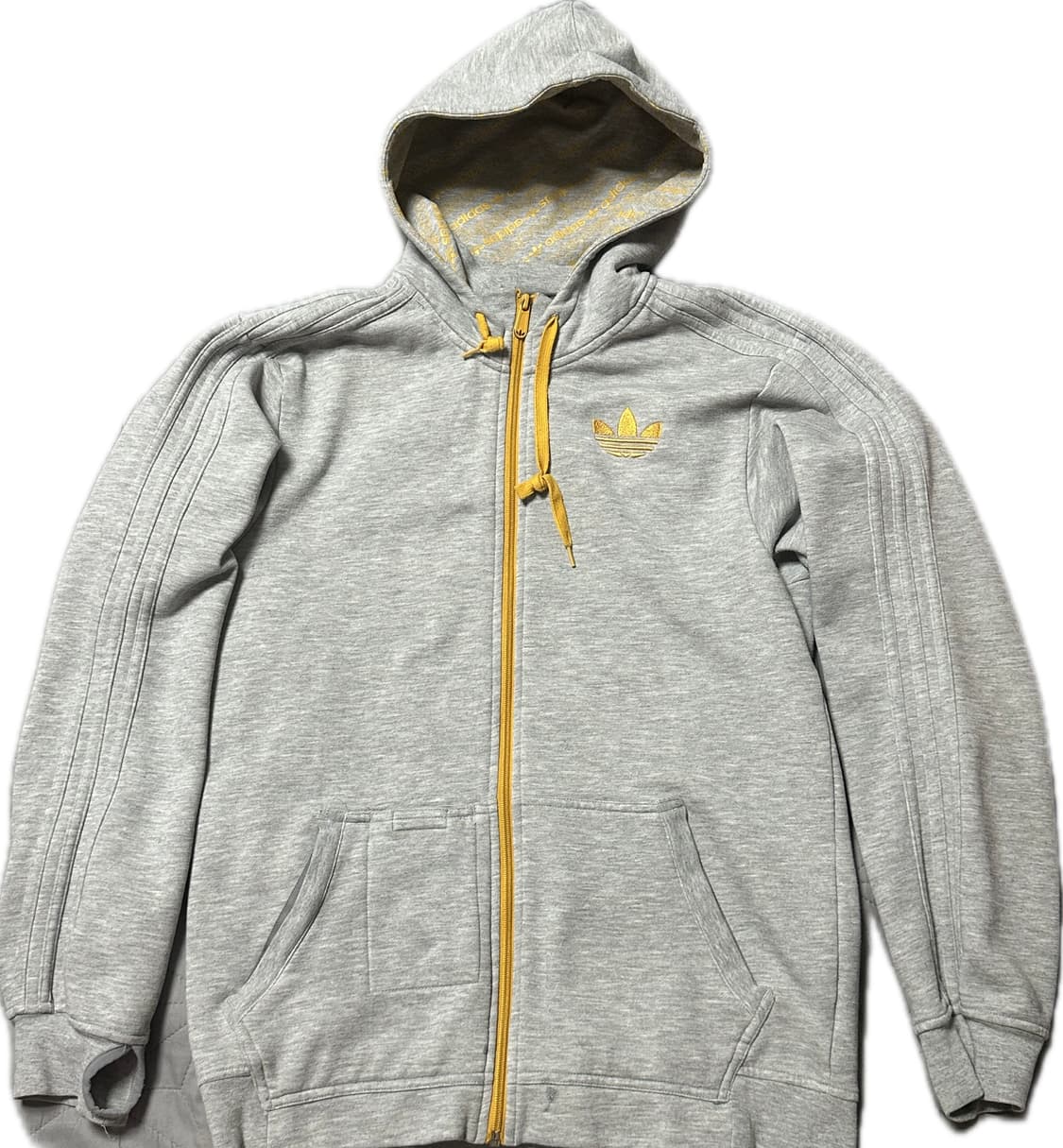 아디다스 yellow&grey 후드집업 상품이미지1