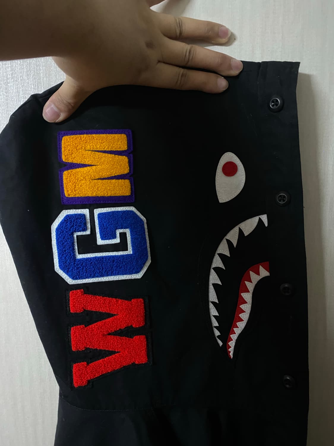 A bathing ape 샤크 후드 셔츠 L 상품이미지4