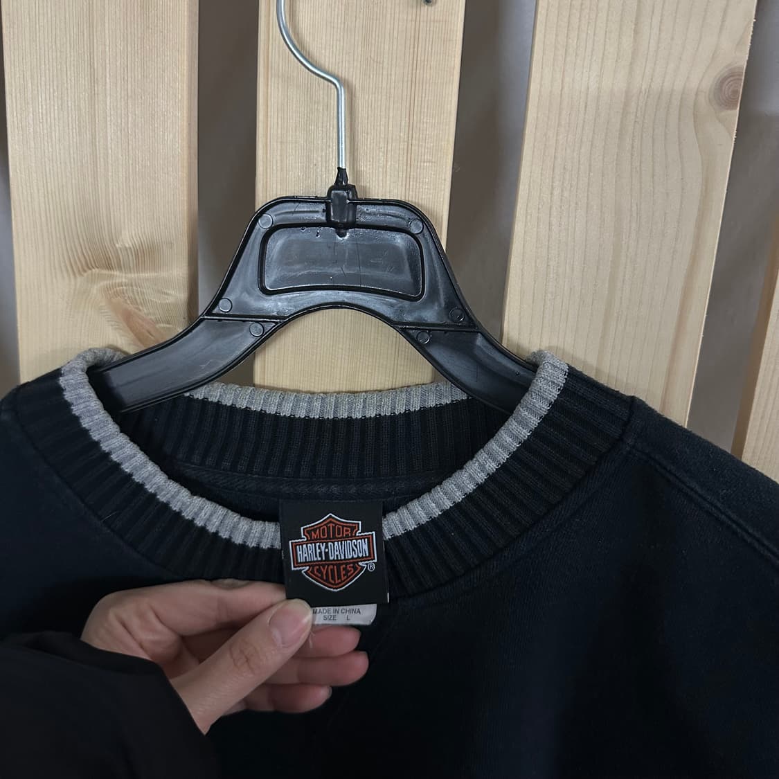 (L) 할리데이비슨 빅로고 블랙 맨투맨 상품이미지6