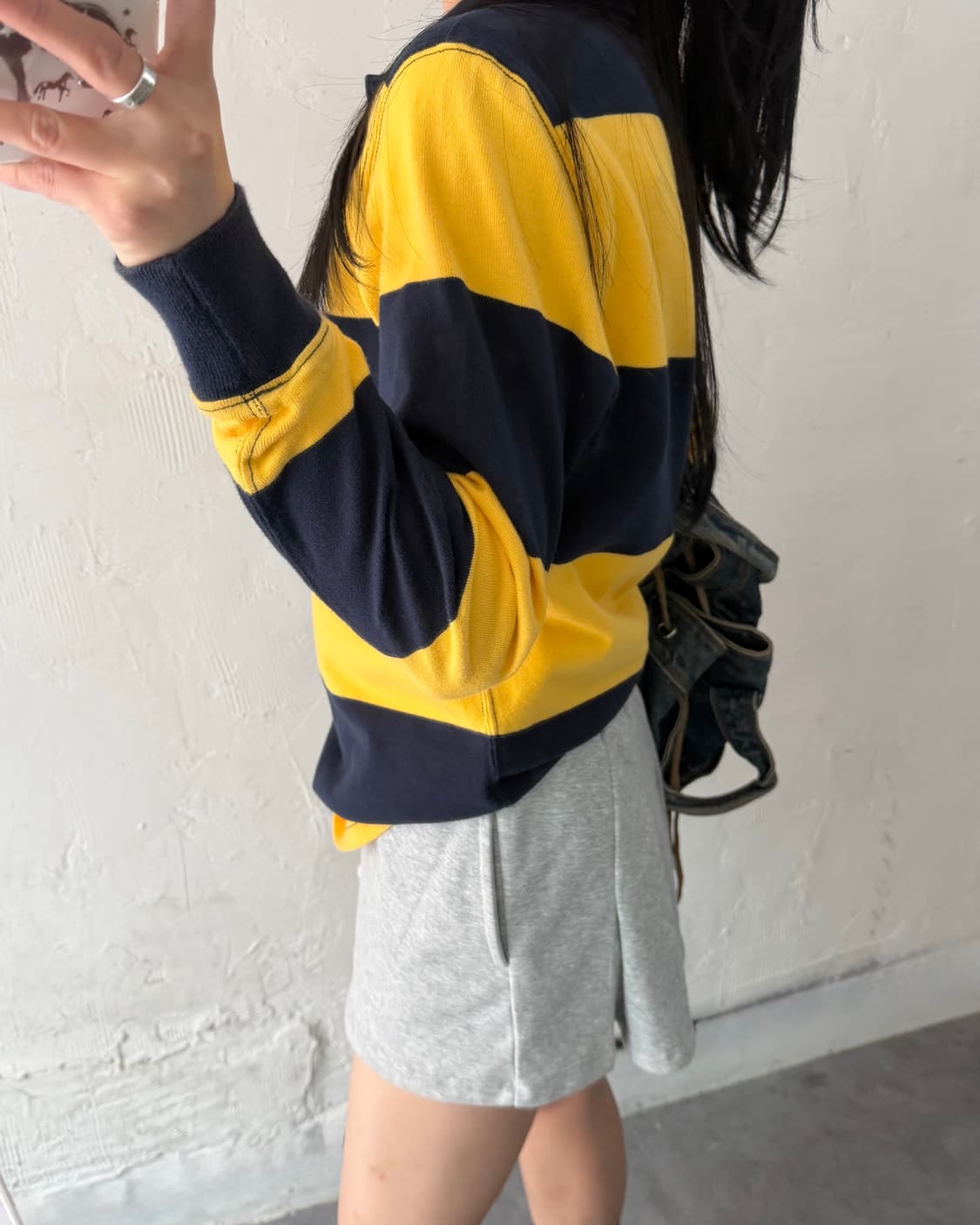 Polo 폴로 랄프로렌 레드포니 옐로우/네이비 단가라 럭비셔츠 상품이미지3