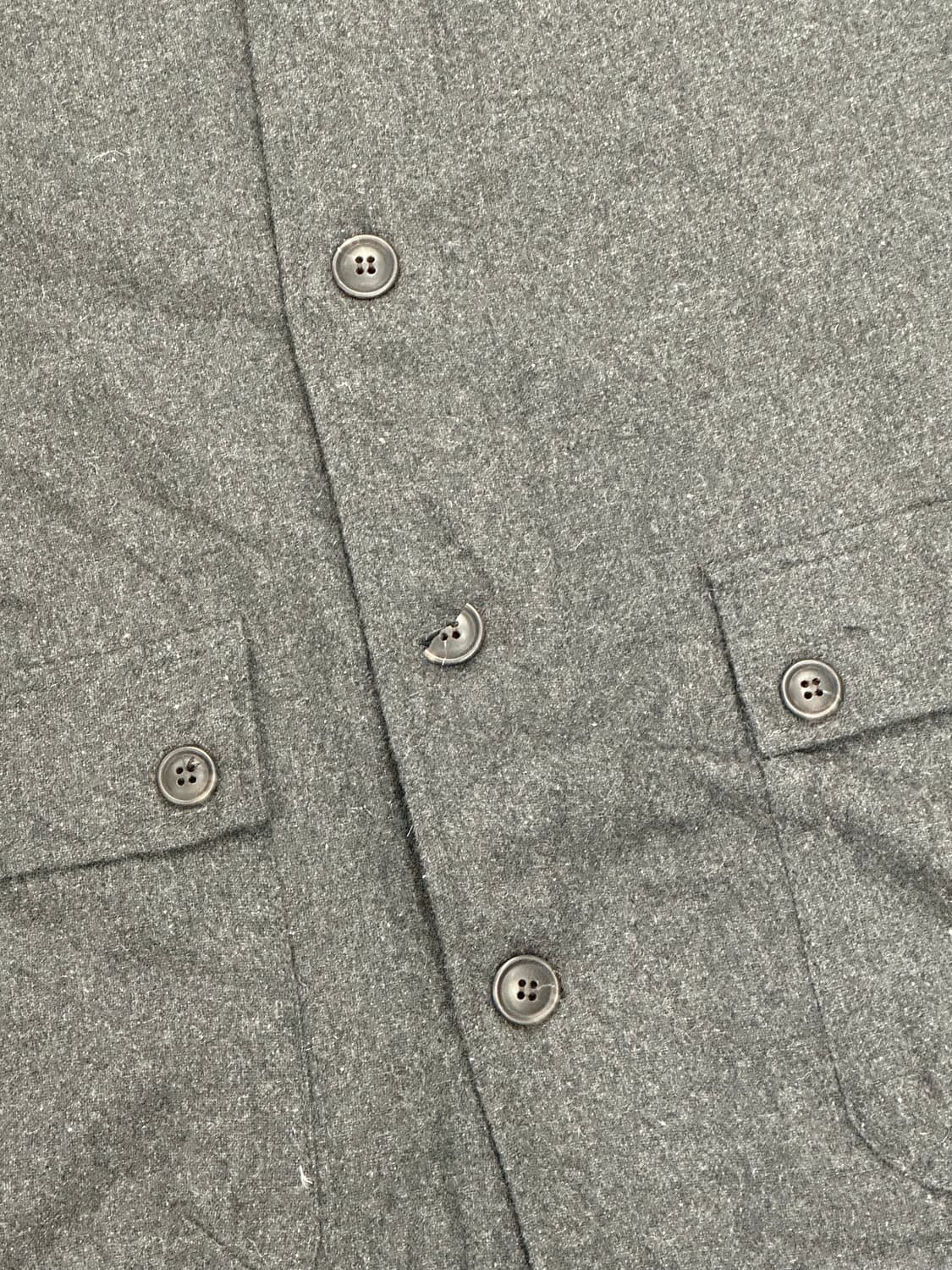 3)Japanese vintage 차콜 울 후드 코트자켓 상품이미지5