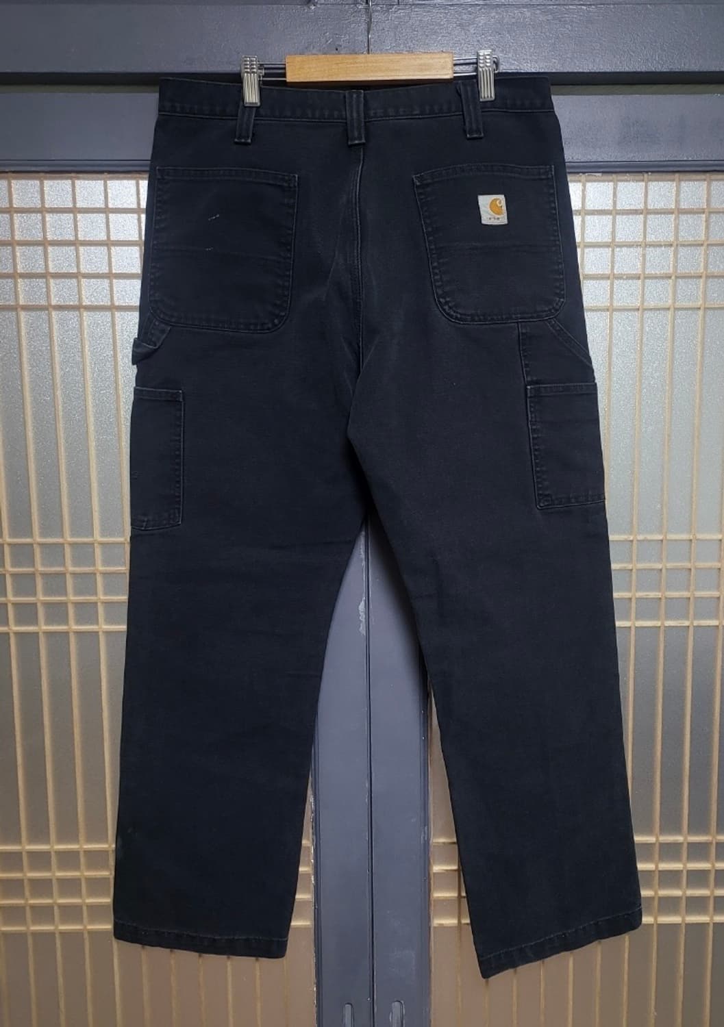35in)칼하트 빈티지 더블니 팬츠 b13 블랙 상품이미지5
