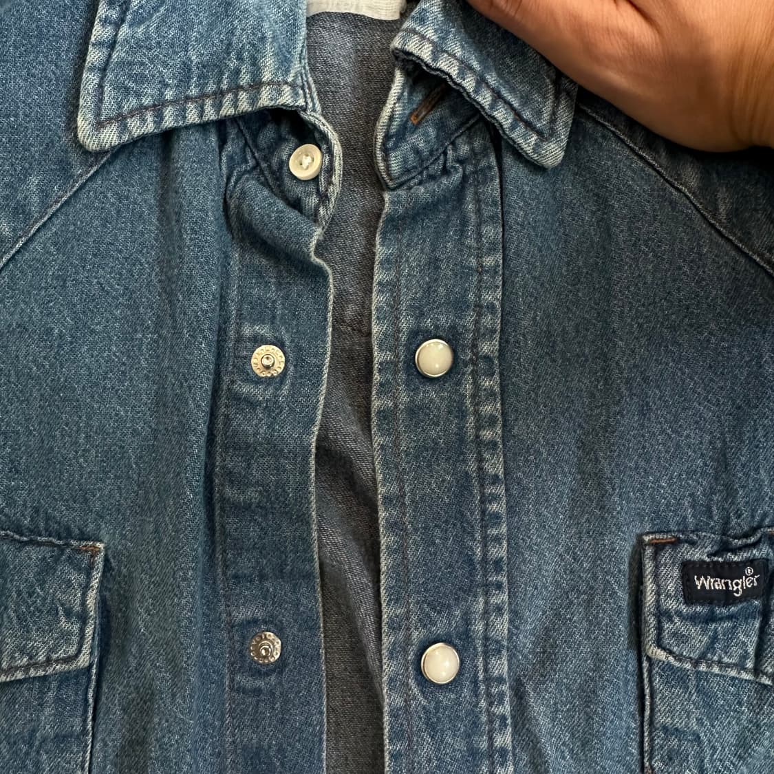 90s 랭글러 Wrangler 웨스턴 데님셔츠 상품이미지6
