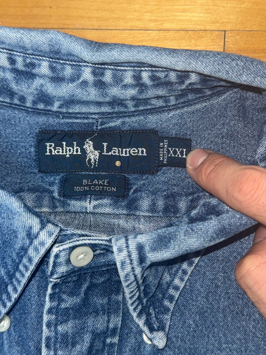 폴로 랄프로렌 블레이크핏 데님 셔츠  상품이미지3