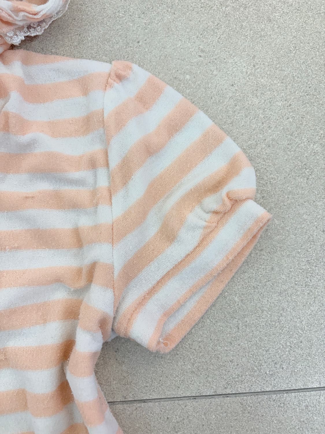 Baby doll 스트라이프 곰돌이 후드집업 상품이미지5